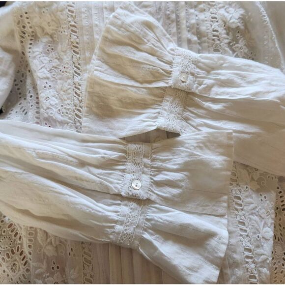 Sundance Jolene Elegance Eyelet Cottagecore Top Size XS - Picture 6 of 8